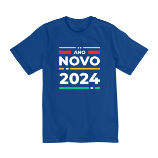 Nome do produto Camiseta Infantil (2 a 8) Ano Novo Moderno 2024