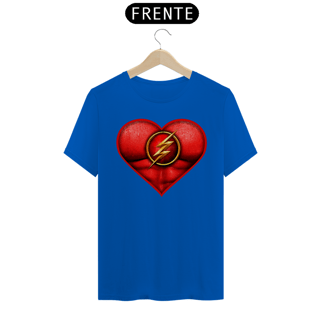 Nome do produto Camiseta Coração de Herói Flash