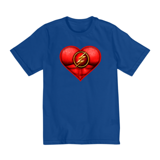 Nome do produto Camiseta Infantil (2 a 8) Coração de Herói Flash