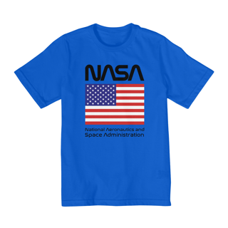 Nome do produto Camiseta Infantil (2 a 8) Nasa Bandeira EUA Black