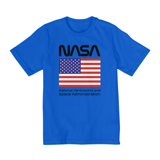 Nome do produto Camiseta Infantil (10 a 14) Nasa Bandeira EUA Black