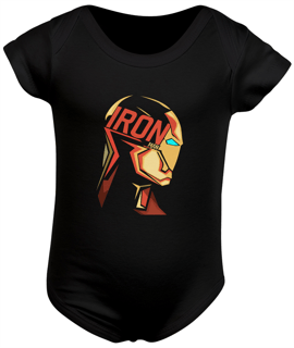 Body Infantil Iron Man Face 3D