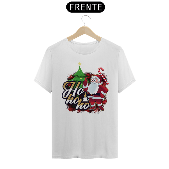Camiseta Natal Papai Noel Ho Ho Ho