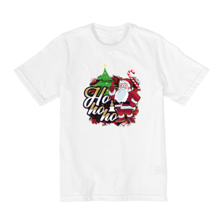 Nome do produto Camiseta Infantil (2 a 8) Natal Papai Noel Ho Ho Ho
