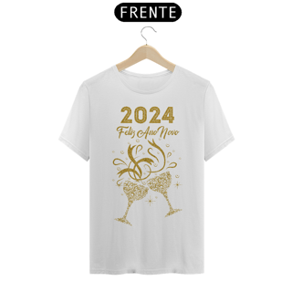 Nome do produto Camiseta Ano Novo 2024 Brinde Glitter