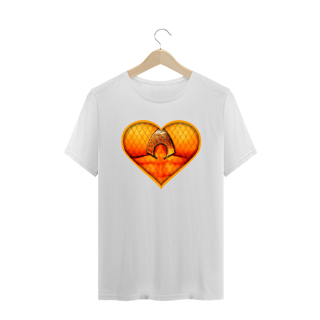 Nome do produto Camiseta Plus Size Coração de Herói Aquaman