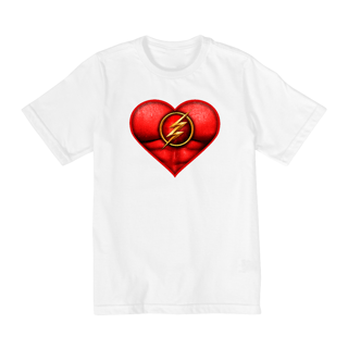 Nome do produto Camiseta Infantil (2 a 8) Coração de Herói Flash