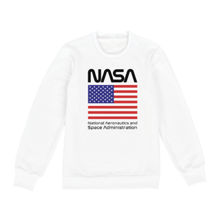 Nome do produto Moletom Unissex Nasa Bandeira EUA Black