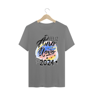 Nome do produto Camiseta Plus Size Ano Novo Aquarela 2024