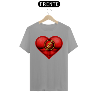 Nome do produto Camiseta Coração de Herói Flash