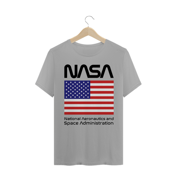 Camiseta Nasa Bandeira EUA Black