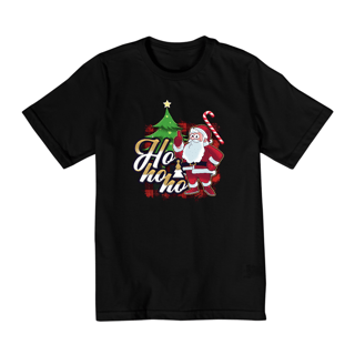 Nome do produto Camiseta Infantil (2 a 8) Natal Papai Noel Ho Ho Ho