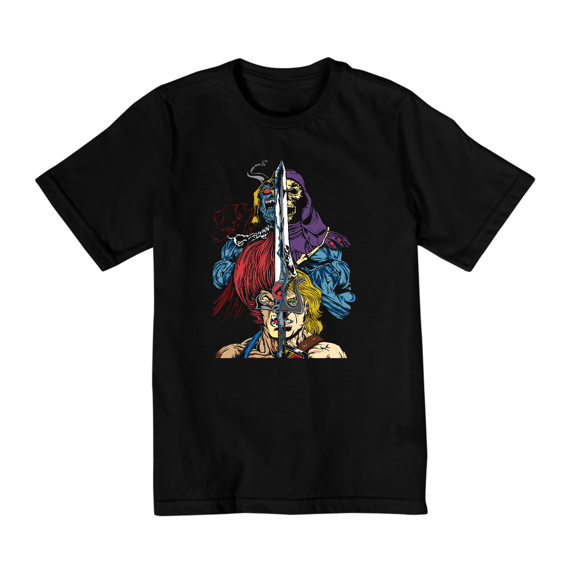 Camiseta Infantil (10 a 14) Thundercats e He-Man