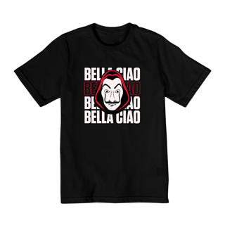 Nome do produto Camiseta Infantil (10 a 14) La Casa de Papel Bella Ciao