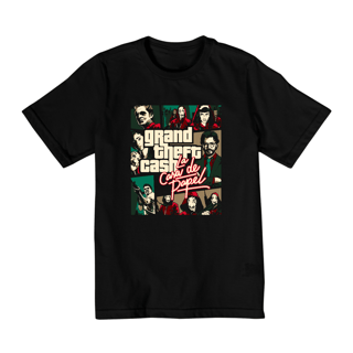 Camiseta Infantil (10 a 14) La Casa de Papel GTA