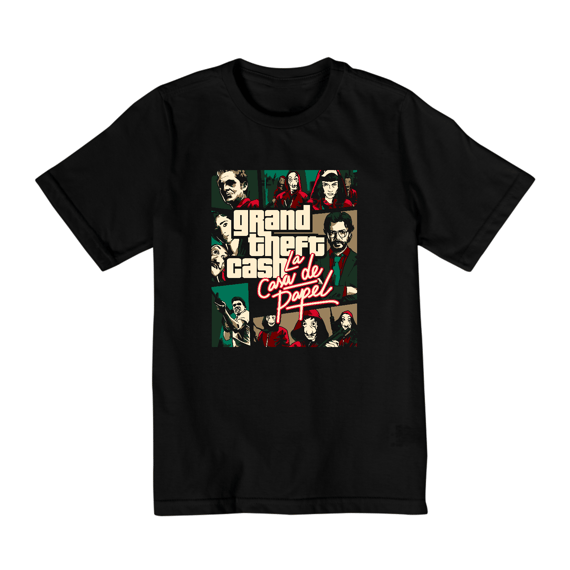Camiseta Infantil (10 a 14) La Casa de Papel GTA