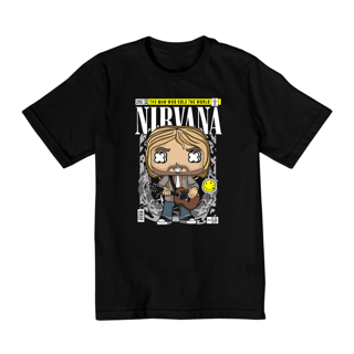 Nome do produto Camiseta Infantil (2 a 8) Nirvana Kurt Cobain Funko