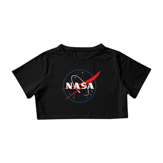 Camisa Cropped Nasa Black