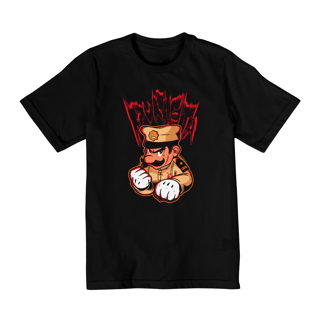 Camiseta Infantil (2 a 8) Mario Bros Punheta