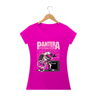 Nome do produto Baby Look Pantera Rosa Rockeira