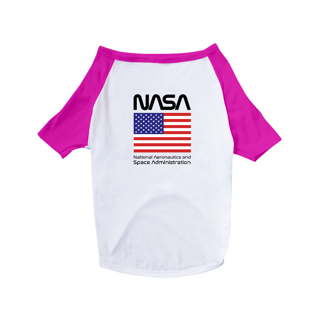 Nome do produto Camisa Pet Dog Nasa Bandeira EUA Black