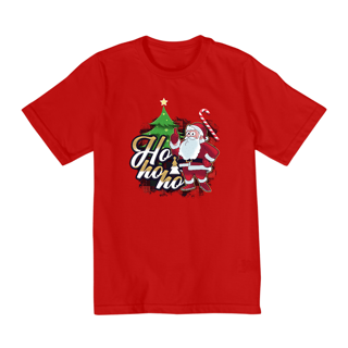 Nome do produto Camiseta Infantil (2 a 8) Natal Papai Noel Ho Ho Ho
