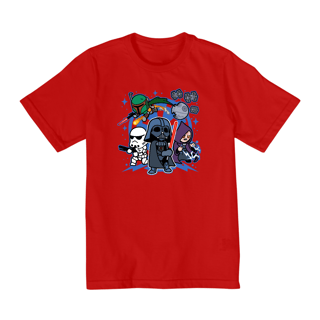 Nome do produto Camiseta Infantil (10 a 14) Darth Vader and Friends