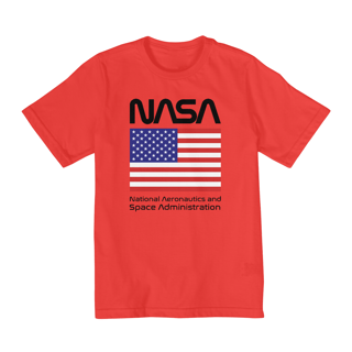 Nome do produto Camiseta Infantil (10 a 14) Nasa Bandeira EUA Black