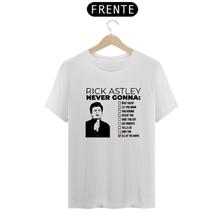 Nome do produto T-SHIRT NEVER GONNA RICK 01 - ESTAMPA PRETA