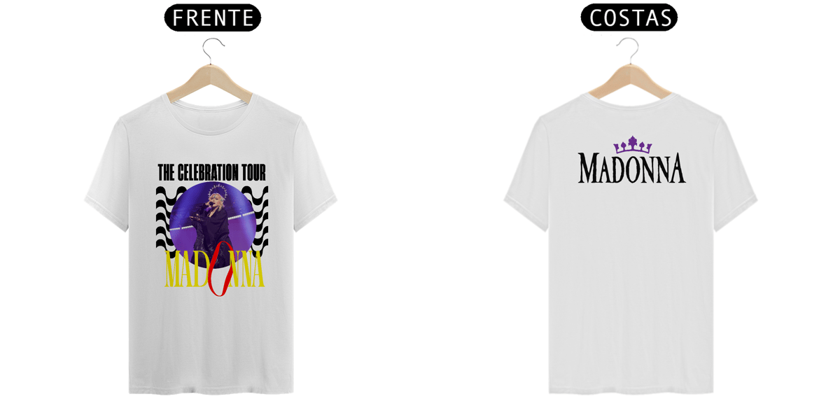 Nome do produto: CAMISETA MADONNA CELEBRATION TOUR RIO