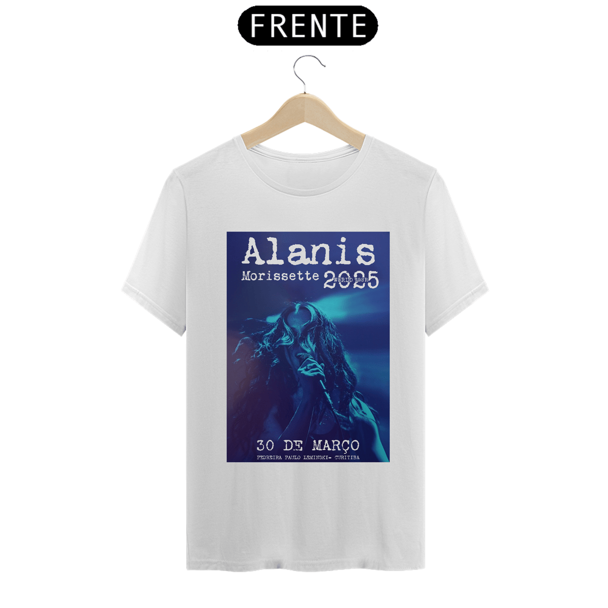 Nome do produto: T-SHIRT ALANIS 2025 COM DATA