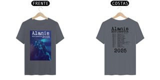 Nome do produto T-SHIRT ALANIS TOUR 2025 FRENTE/COSTA SILK PRETO