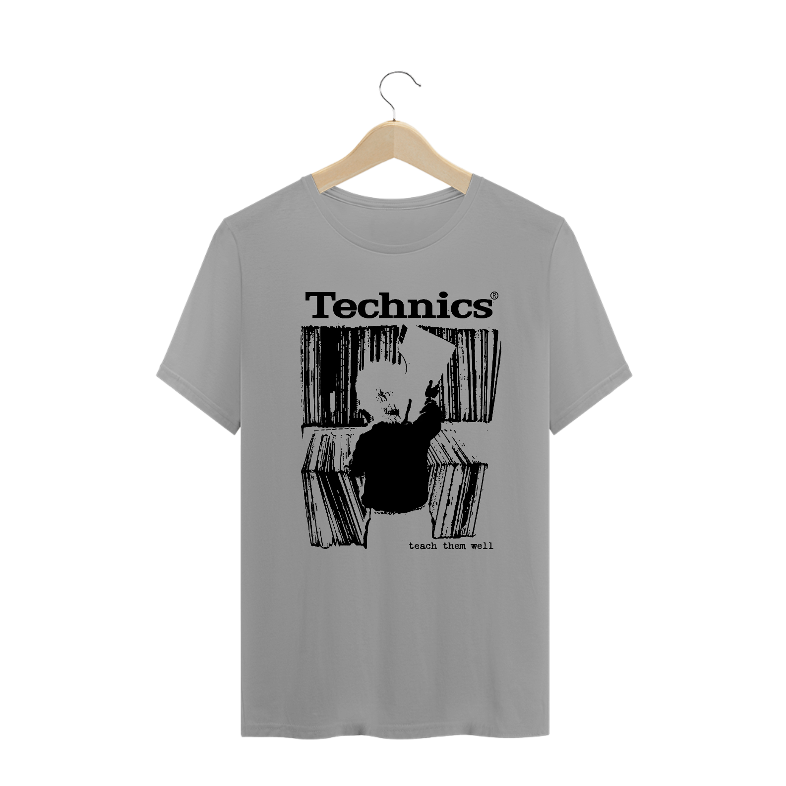 T-SHIRT TEACH TECHNICS STAMP PRETO