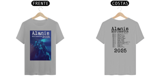 Nome do produto T-SHIRT ALANIS TOUR 2025 FRENTE/COSTA SILK PRETO
