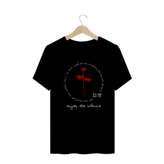 THE SHIRT ENJOY THE SILENCE DETALHE VERMELHO - O SOM DO K7