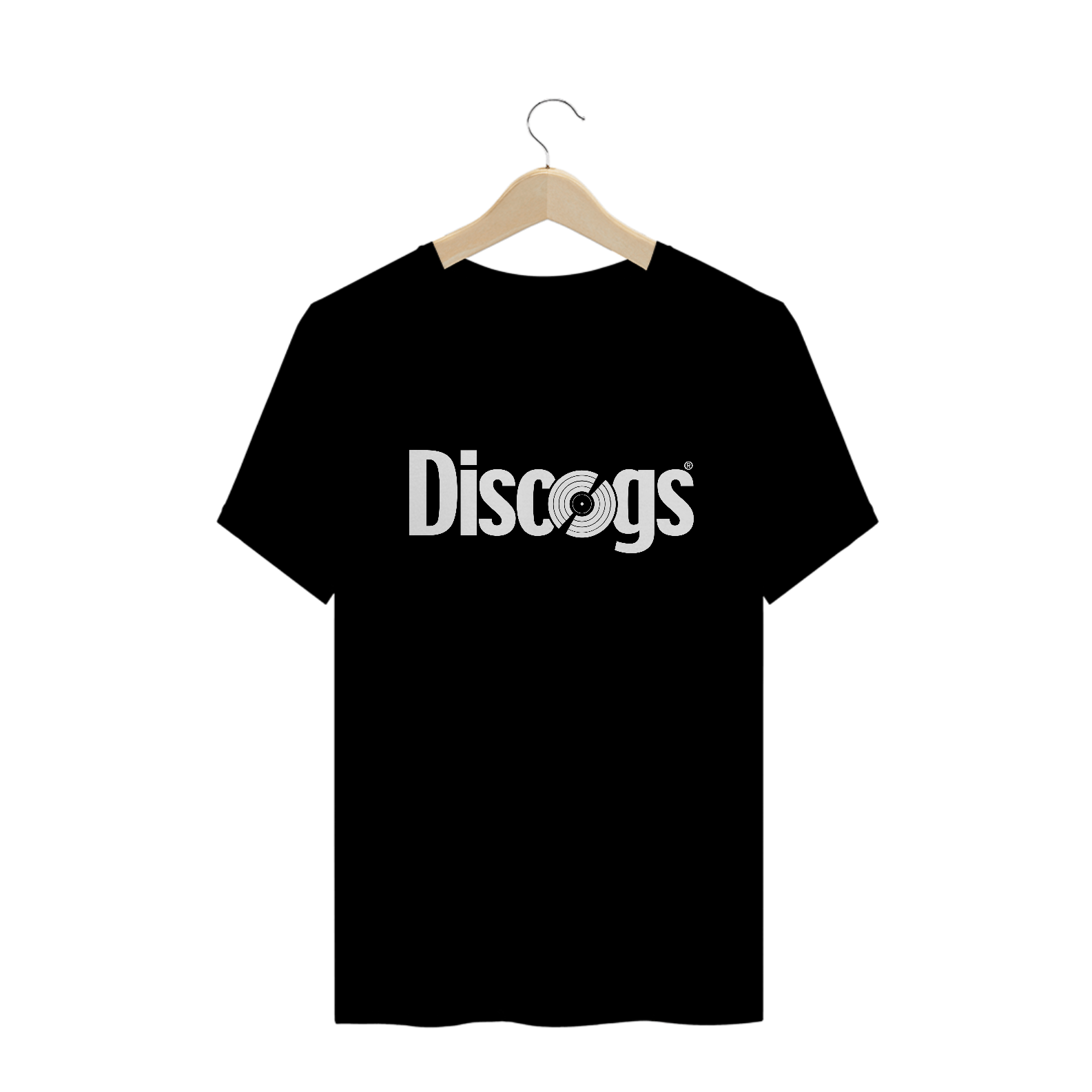 t-shirt discog logo branca