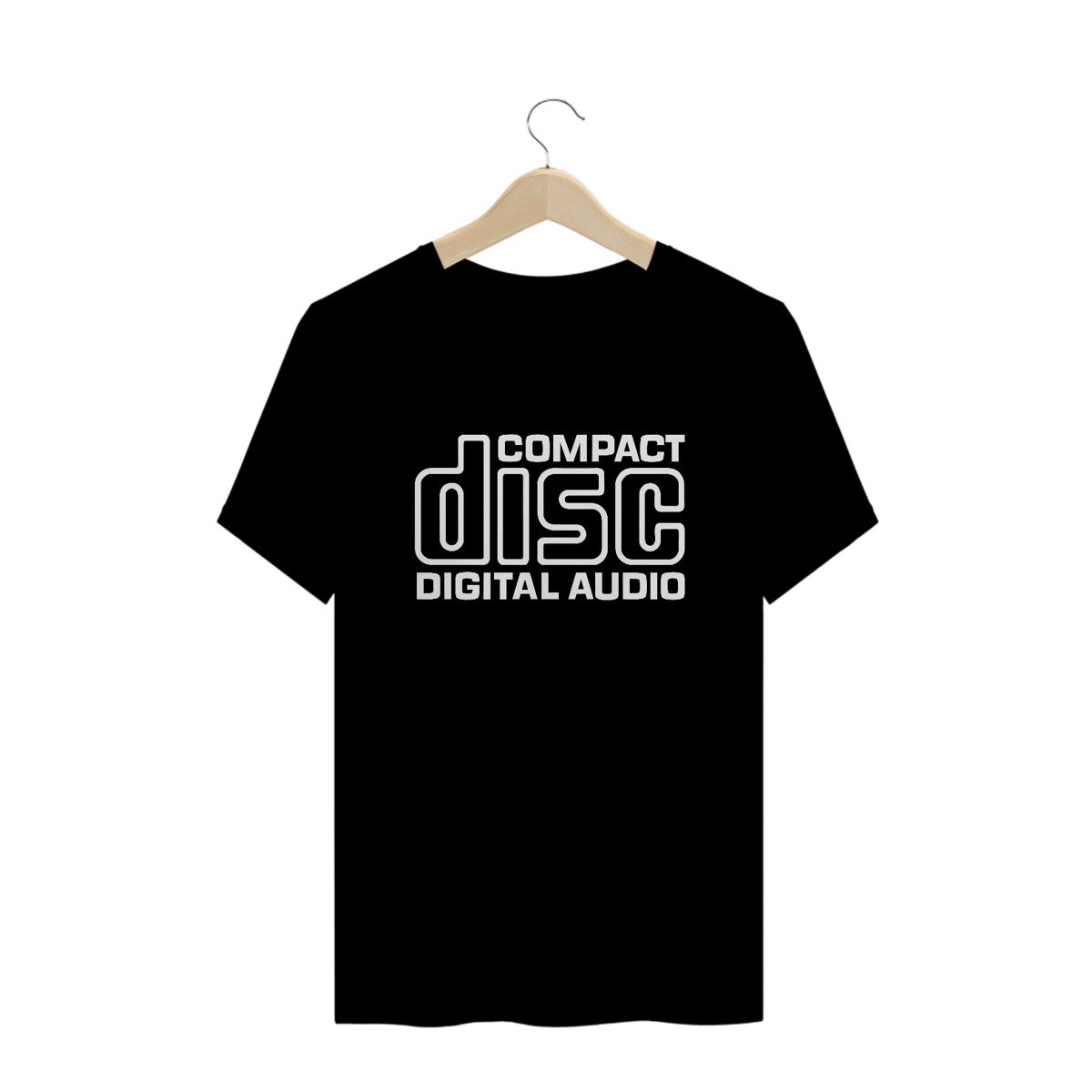 Nome do produto: TSHIRT COMPACT DISC STAMP BRANCO