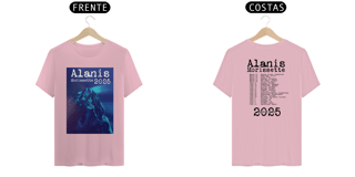 Nome do produto T-SHIRT ALANIS TOUR 2025 FRENTE/COSTA SILK PRETO
