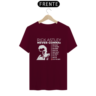 Nome do produto T-SHIRT NEVER GONNA RICK 01 - ESTAMPA BRANCA