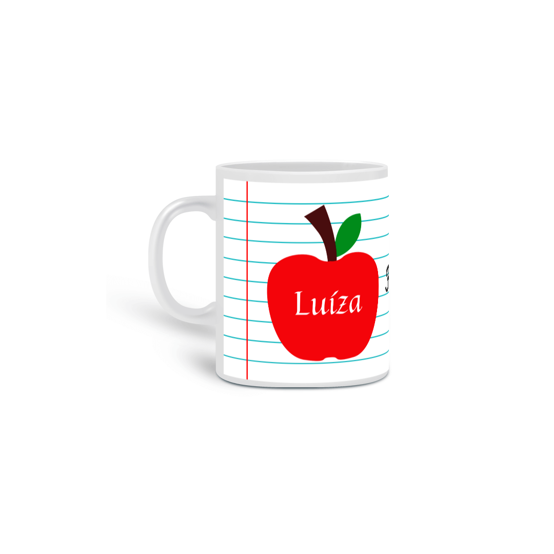Nome do produto: Caneca branca estampa simples. 