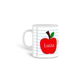 Caneca branca estampa simples. 