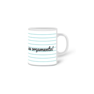 Nome do produtoCaneca branca estampa simples. 