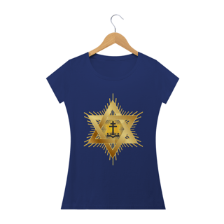 Nome do produto Camiseta Feminina Estrela e Santo Cruzeiro