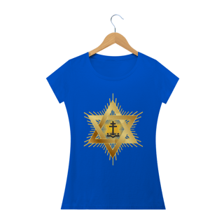 Nome do produto Camiseta Feminina Estrela e Santo Cruzeiro