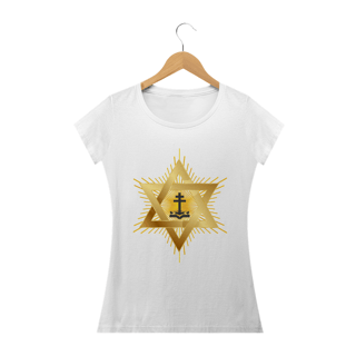 Nome do produto Camiseta Feminina Estrela e Santo Cruzeiro