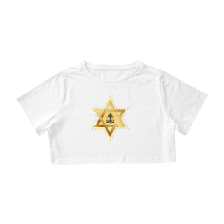 Nome do produto Camisa Cropped Estrela e Santo Cruzeiro