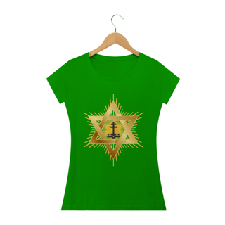 Nome do produto Camiseta Feminina Estrela e Santo Cruzeiro