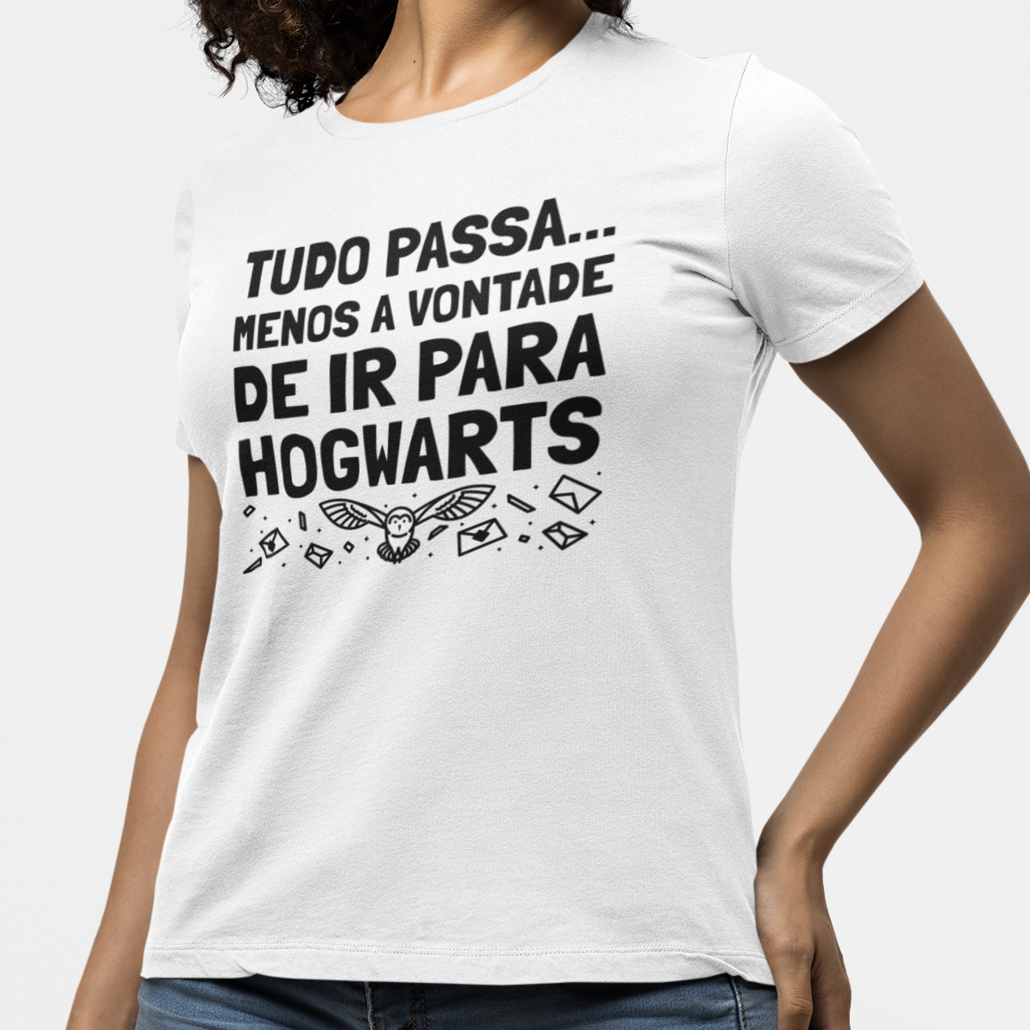 Nome do produto: Tudo passa menos a vontade de ir para Hogwarts - (feminina)