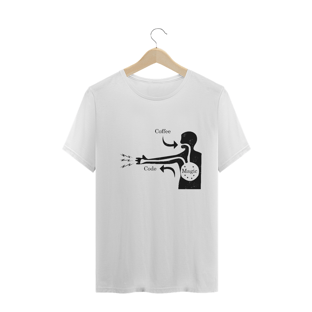 Nome do produtoCamiseta - Coffee + Magic = Code