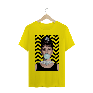 Nome do produtoCamiseta Audrey Hepburn Bubblegum